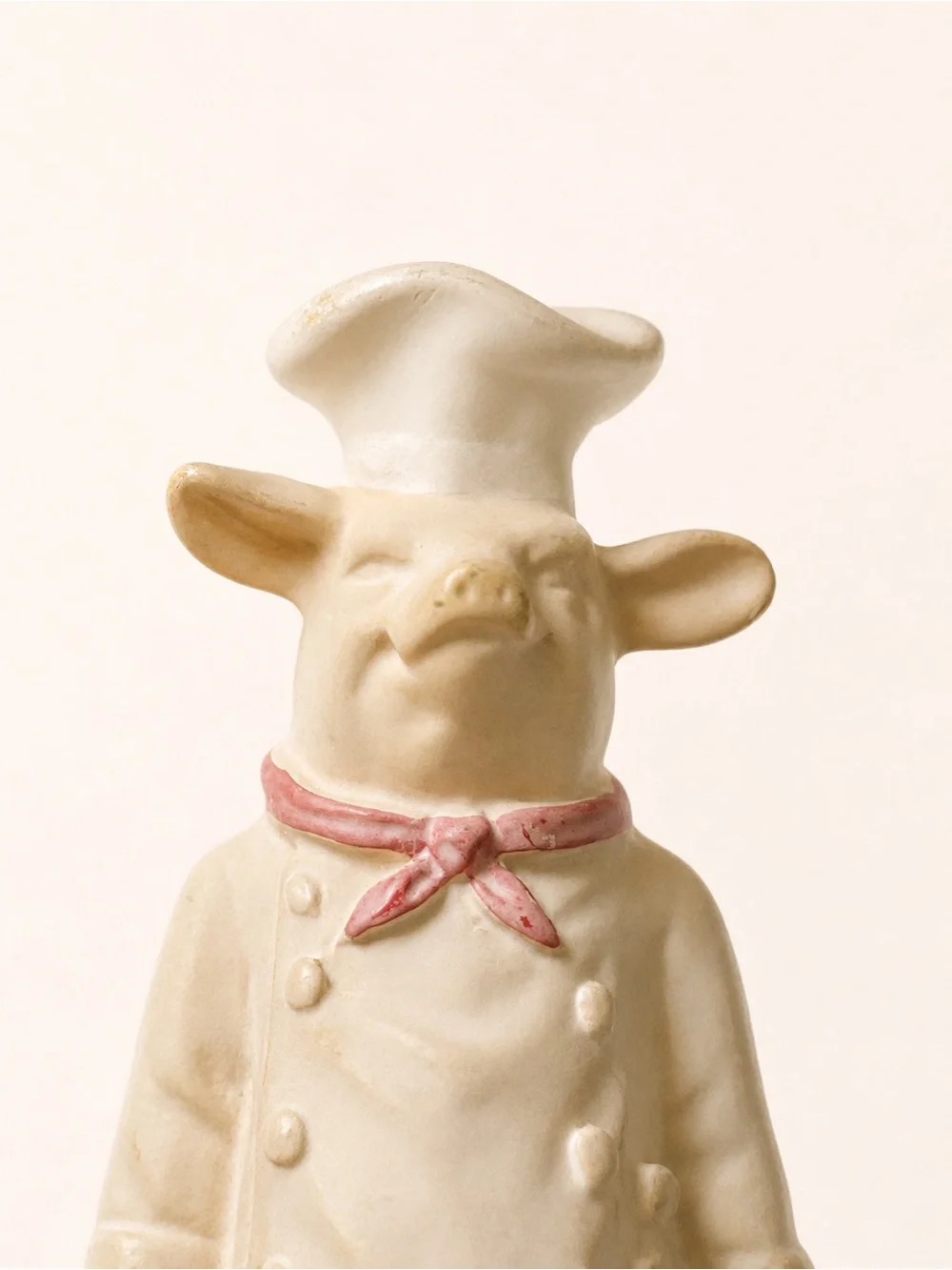 Vintage Pig Chef Cheese Spreader Set w/ Japan Holder
